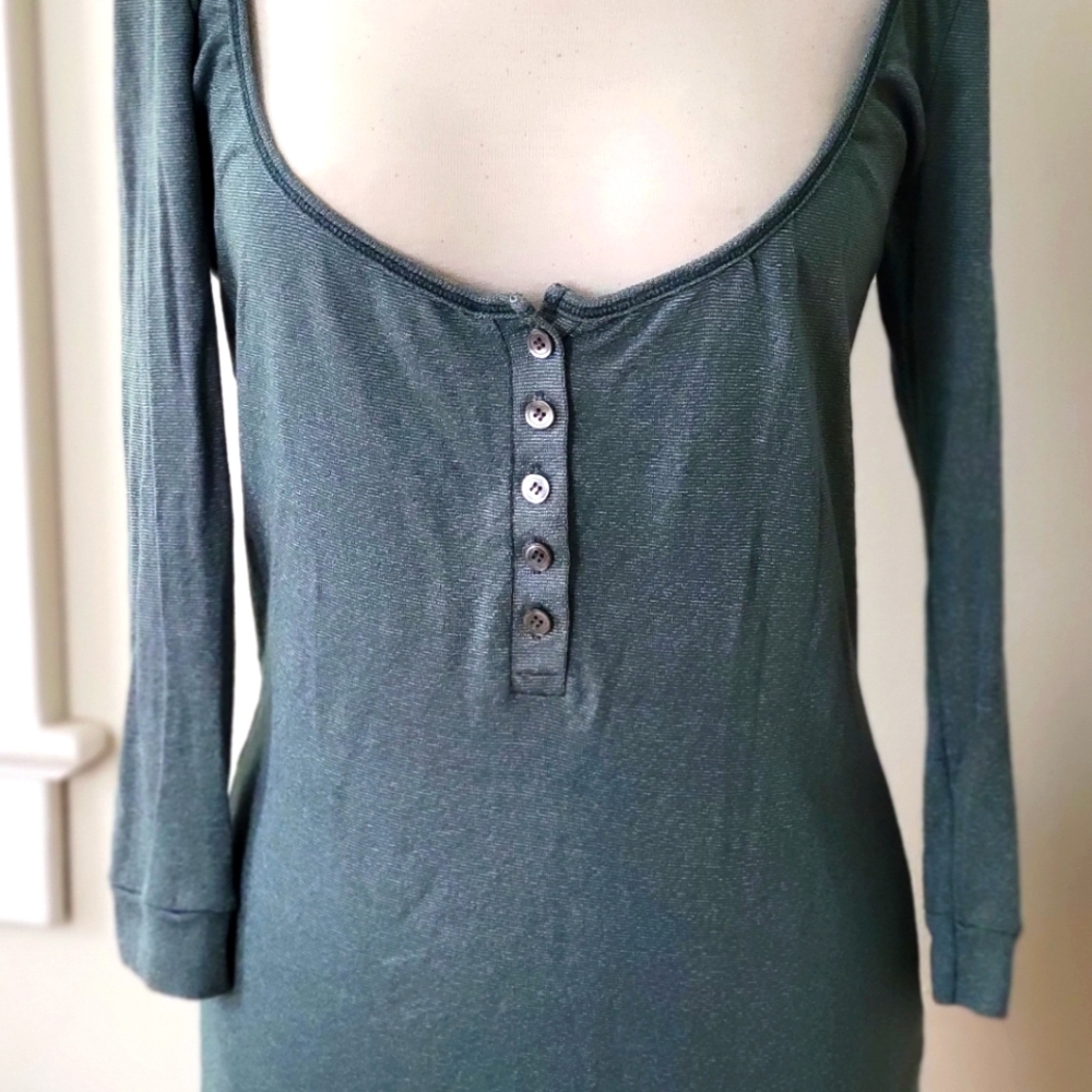Michael Stars 3/4 Sleeve Scoopneck Henley
